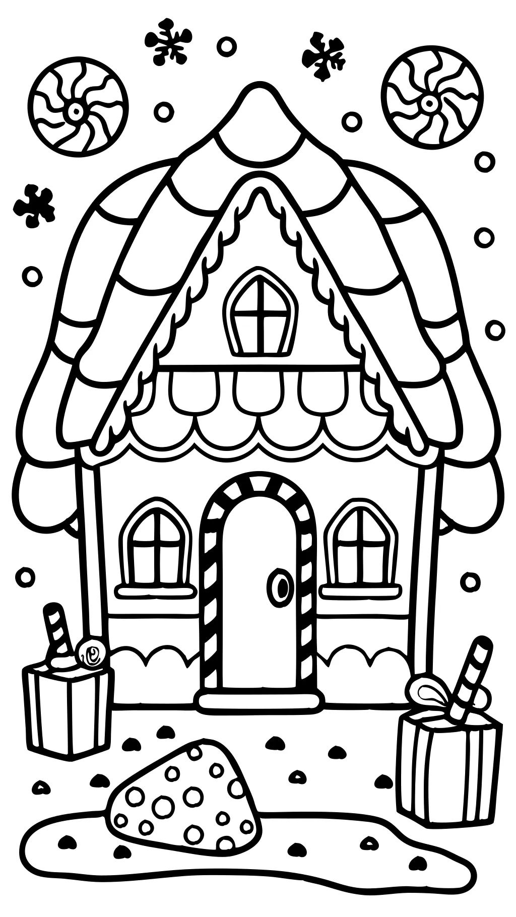 gingerbread house coloring pages